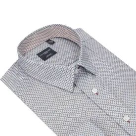 Fine Square Rust Print Long Sleeve Shirt - Style Refined at The Abbey