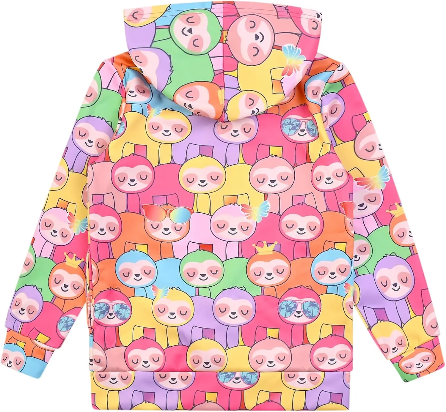 Girls Zip Up Hoodie Jacket Unicorn/Cat Sweatshirt with Pockets