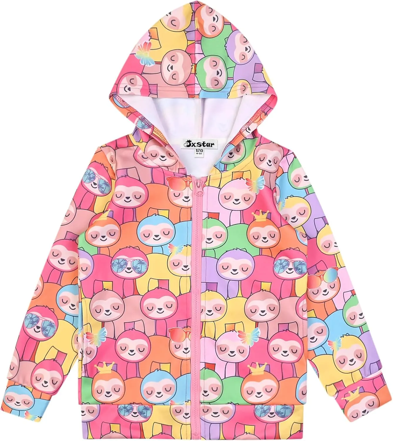 Girls Zip Up Hoodie Jacket Unicorn/Cat Sweatshirt with Pockets