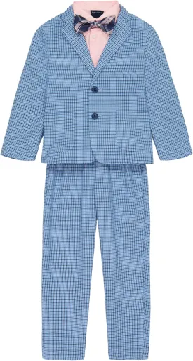 Nautica Boys' 4-Piece Suit Set with Dress Shirt, Tie, Jacket, and Pants