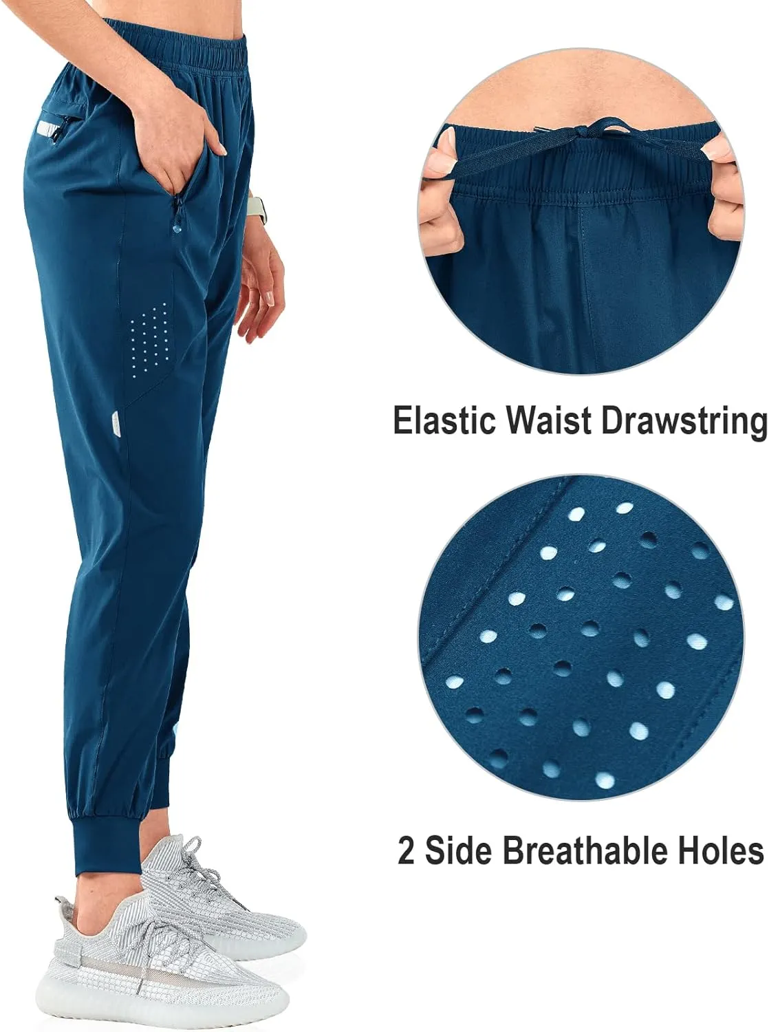 NORTHYARD Women's Running Athletic Pants Track Lightweight Joggers Workout Jogging Casual Sweatpants with Zipper Pockets
