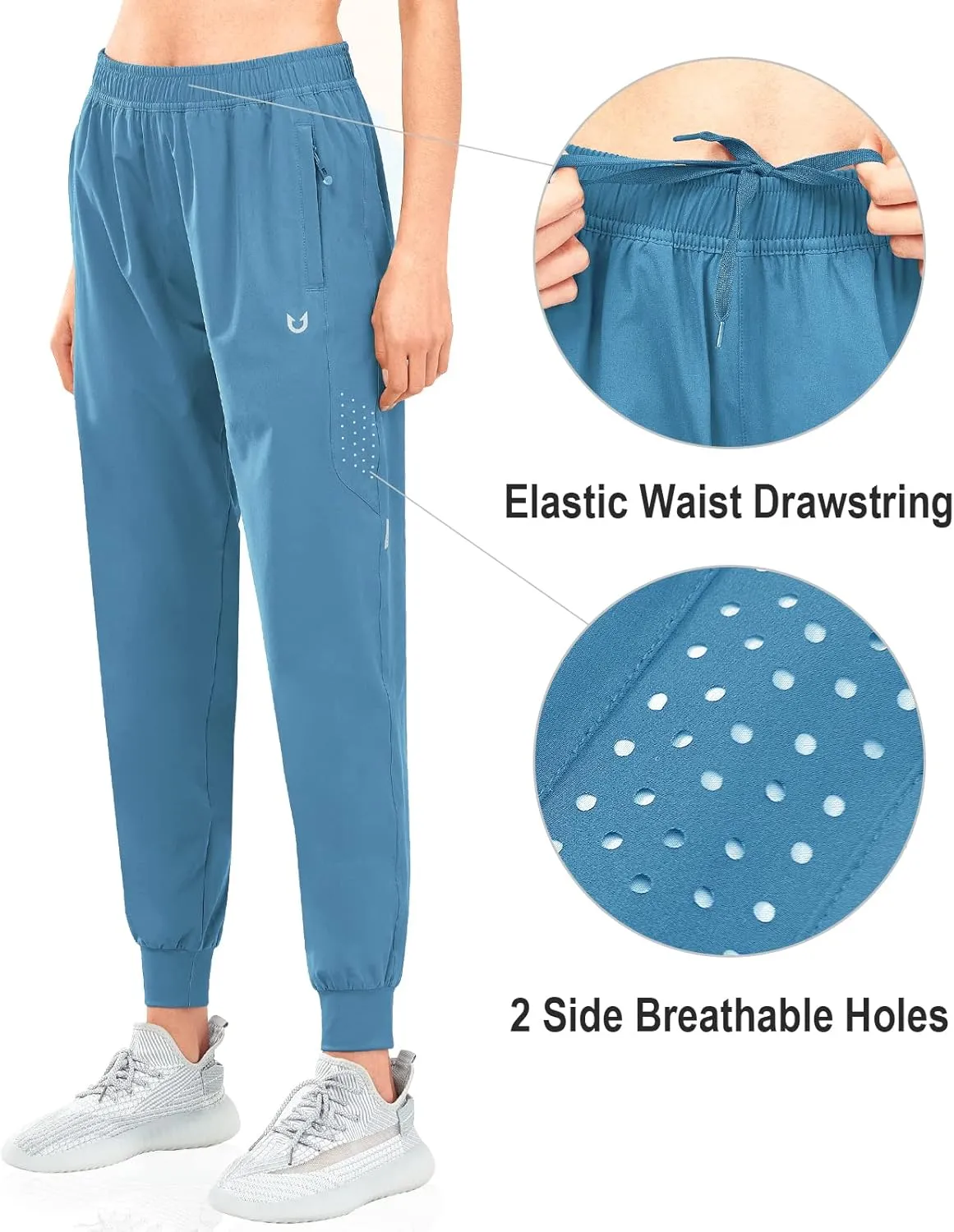 NORTHYARD Women's Running Athletic Pants Track Lightweight Joggers Workout Jogging Casual Sweatpants with Zipper Pockets