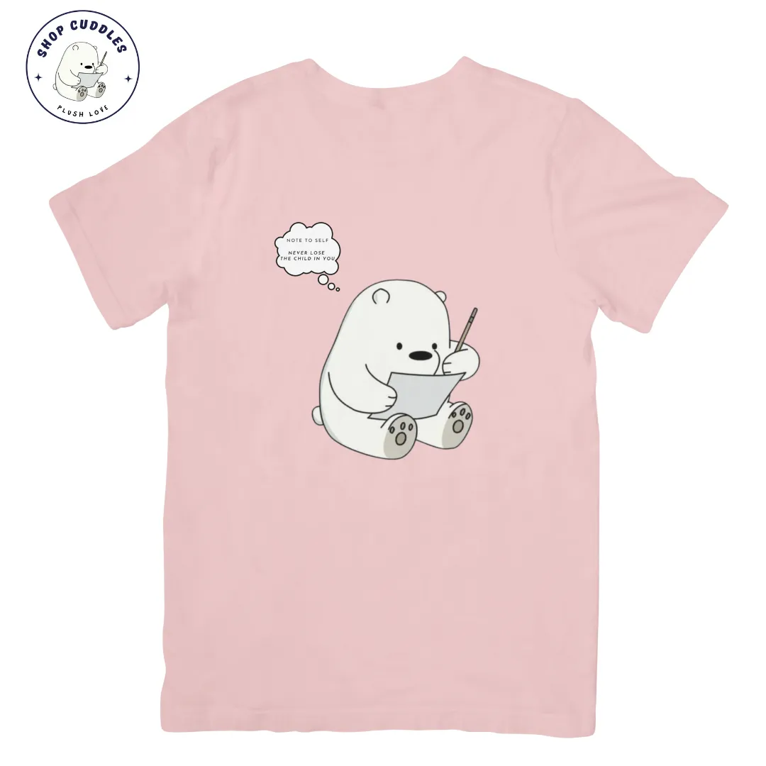 Note Bear | Baby Pink T Shirt| Oversized | Unisex